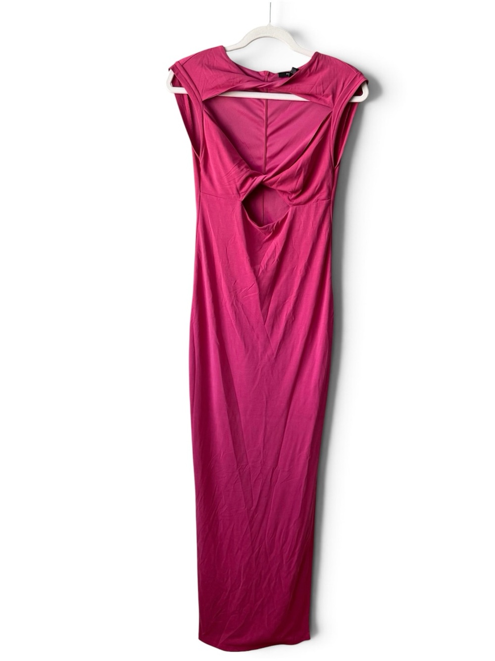 Forever 21 Magenta Pink Twist Front Cutout Maxi Dress Women's Small S Sleeveless